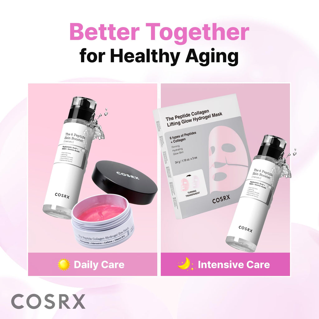 COSRX 6X Peptide Collagen Skin Booster Toner Serum for Dull Skin, 5.07 oz | Preps Skin with Copper Peptides, GHK-Cu for Uneven Skin Texture, Skin Renewal Boosting Facial Essence, Korean Skin Care