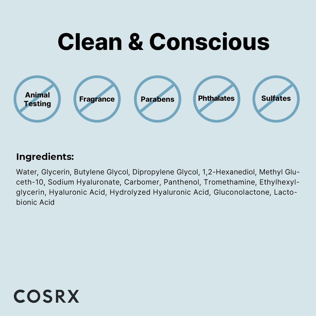 COSRX 3X Hyaluronic Acid Moisture Ampoule For Dry Skin, 1.35 fl.oz