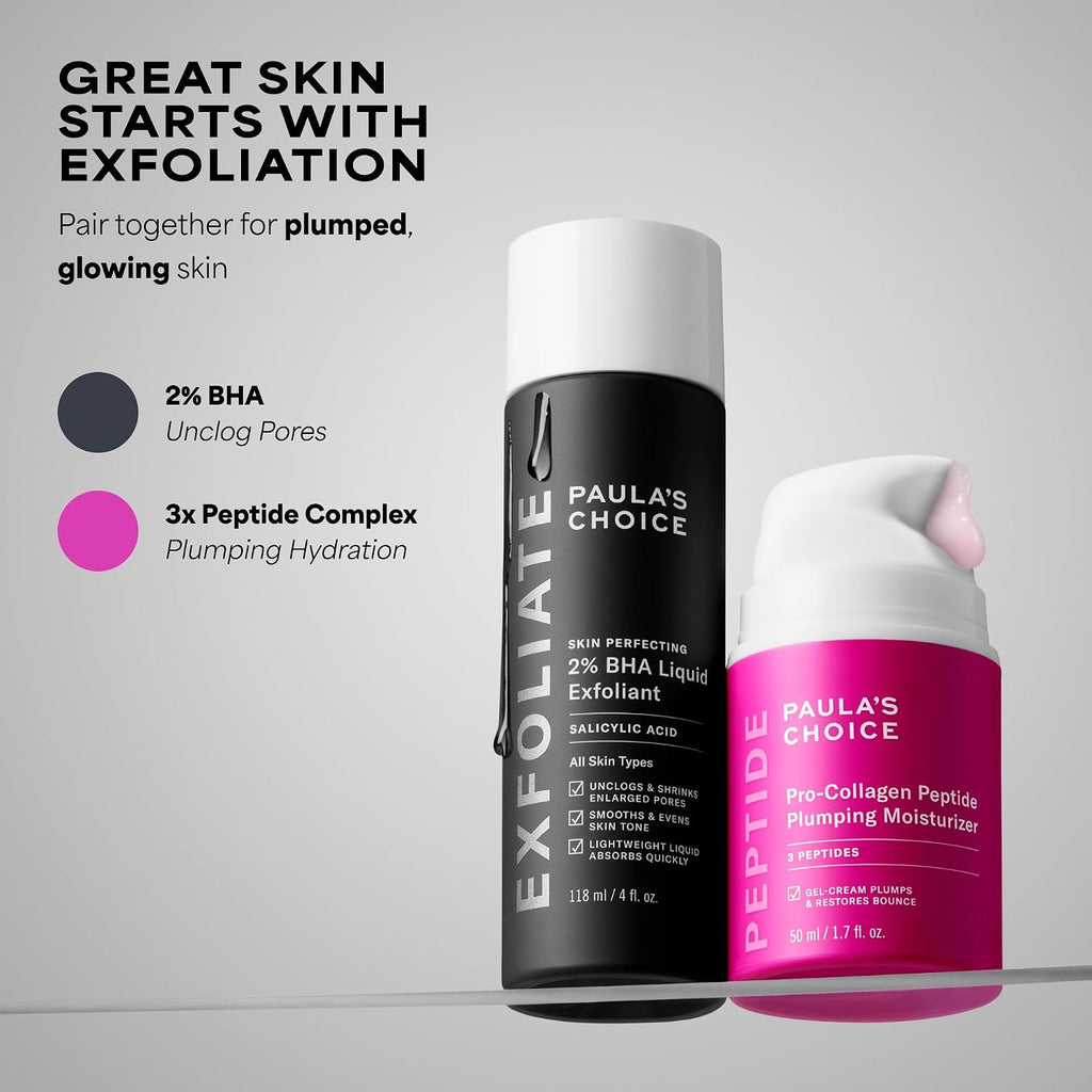 Paula's Choice Pro-Collagen Peptide Plumping Face Moisturizer, 1.7 Fl Oz | Daily Gel Face Cream for Deep Lightweight Hydration, Wrinkles & Loss of Firmness, Fragrance-Free