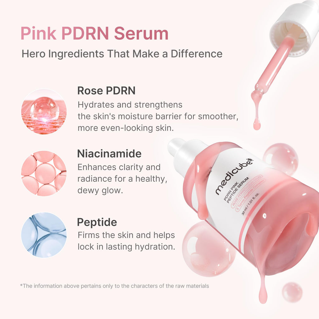 medicube PDRN Pink Peptide Serum with Rose PDRN