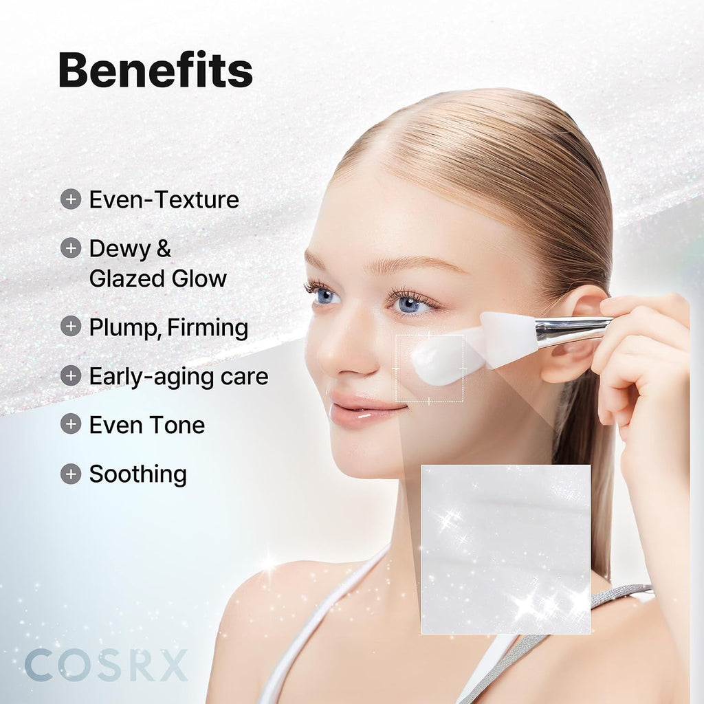 COSRX PDRN Exosome Overnight Face Mask, Korean Glass Skin Glow, 1.69 fl oz | +123% Hydration, Instant Glow, Glass Skin Finish, Elasticity & Firmness, PDRN Exosome Overnight Face Mask, Korean Skin Care