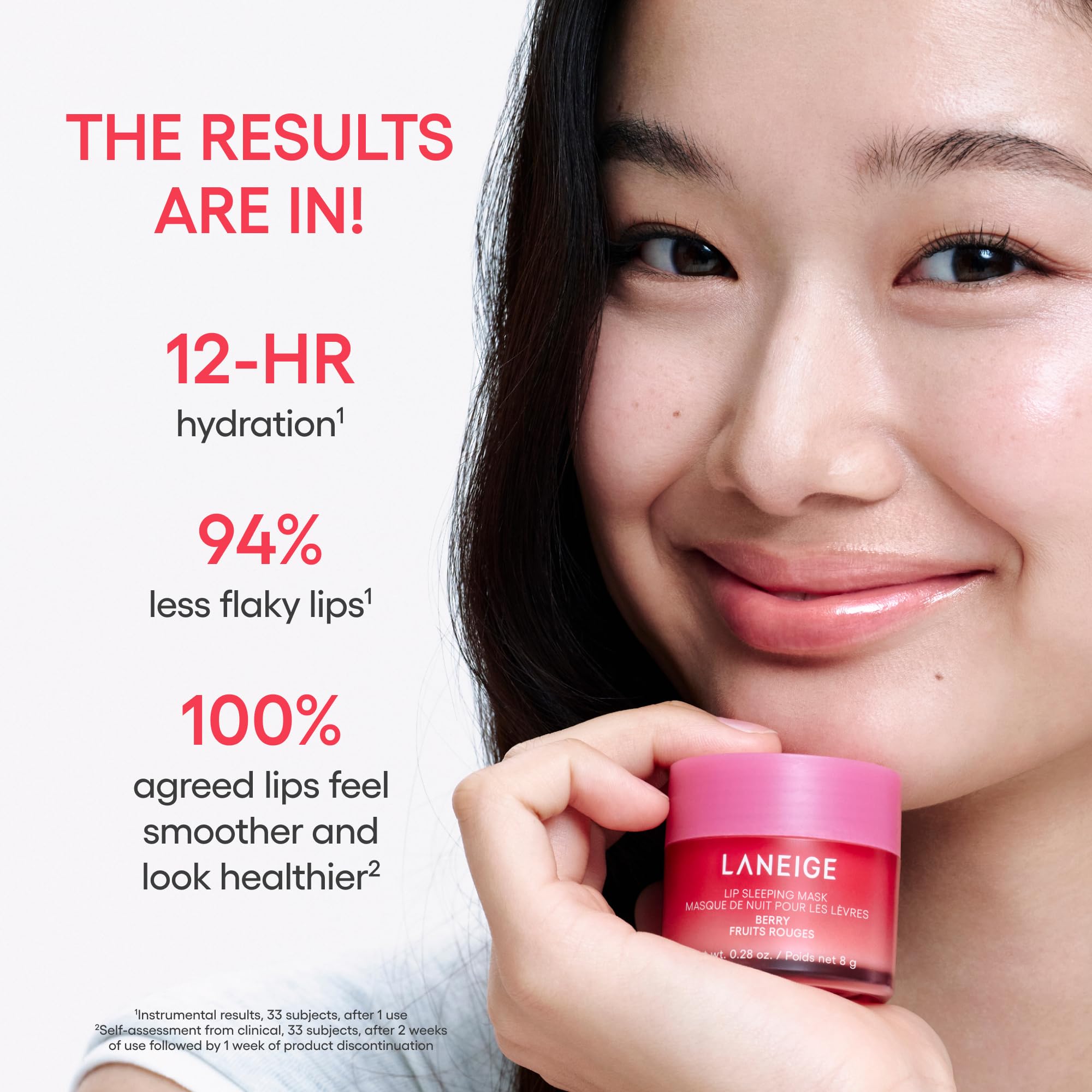 LANEIGE Lip Sleeping Mask: Hydrating & Nourishing Korean Overnight Lip Treatment Mask with Shea Butter, Vitamin C & Murumuru, Antioxidants For Flaky, Dry Lips | Korean Skin Care, Berry