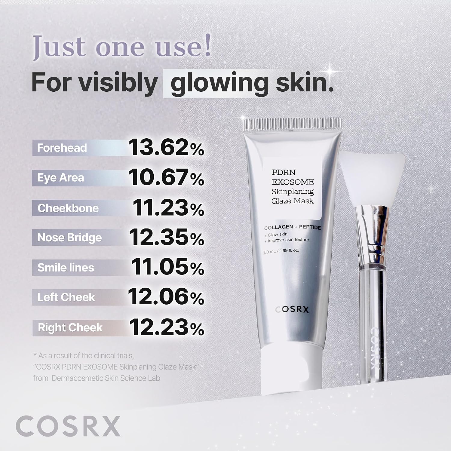COSRX PDRN Exosome Overnight Face Mask, Korean Glass Skin Glow, 1.69 fl oz | +123% Hydration, Instant Glow, Glass Skin Finish, Elasticity & Firmness, PDRN Exosome Overnight Face Mask, Korean Skin Care
