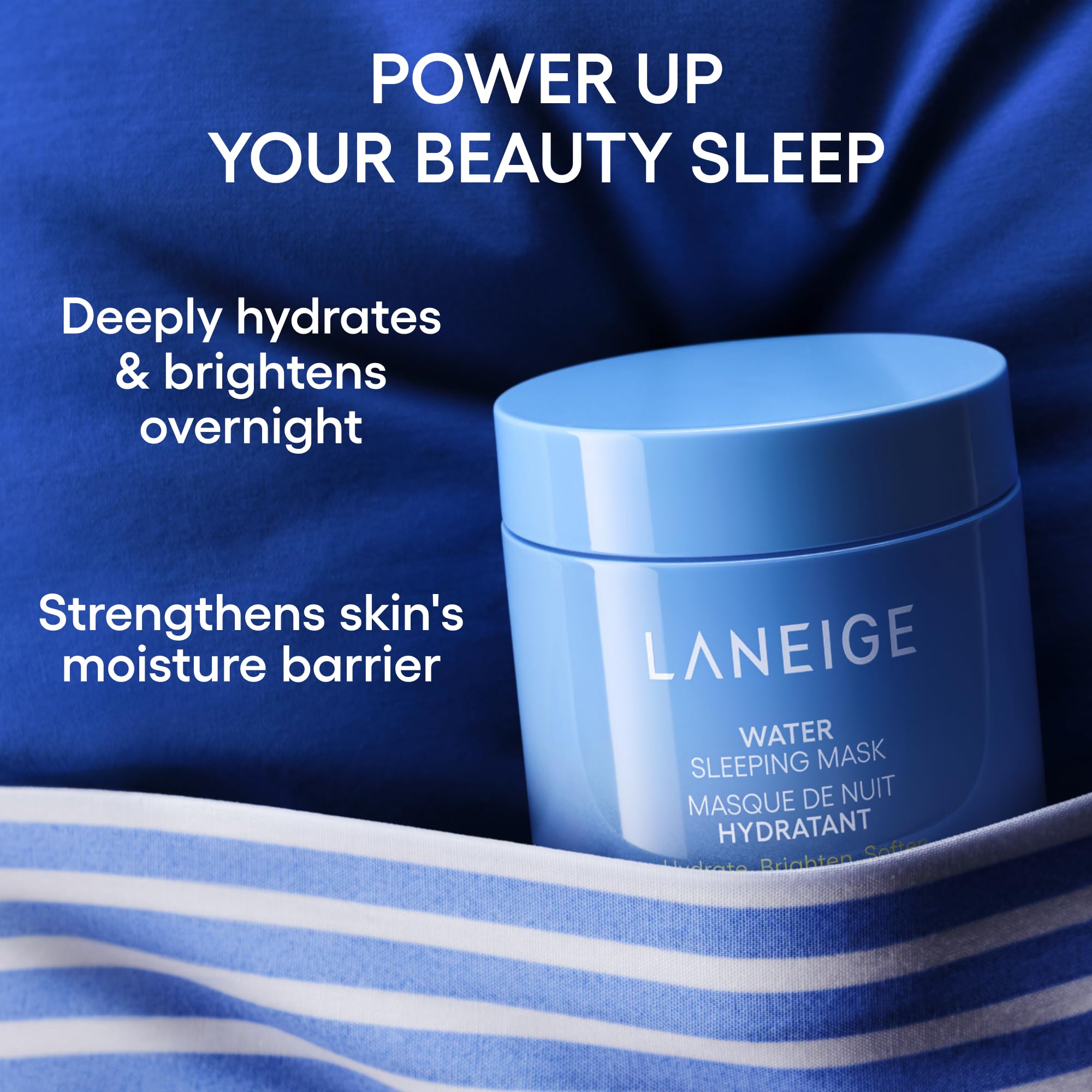 LANEIGE Water Sleeping Mask: Hydrating Korean Overnight Face Mask with Hyaluronic Acid Blend & Niacinamide, for Deep Hydration, Glowing Skin & Barrier Support | Korean Skin Care