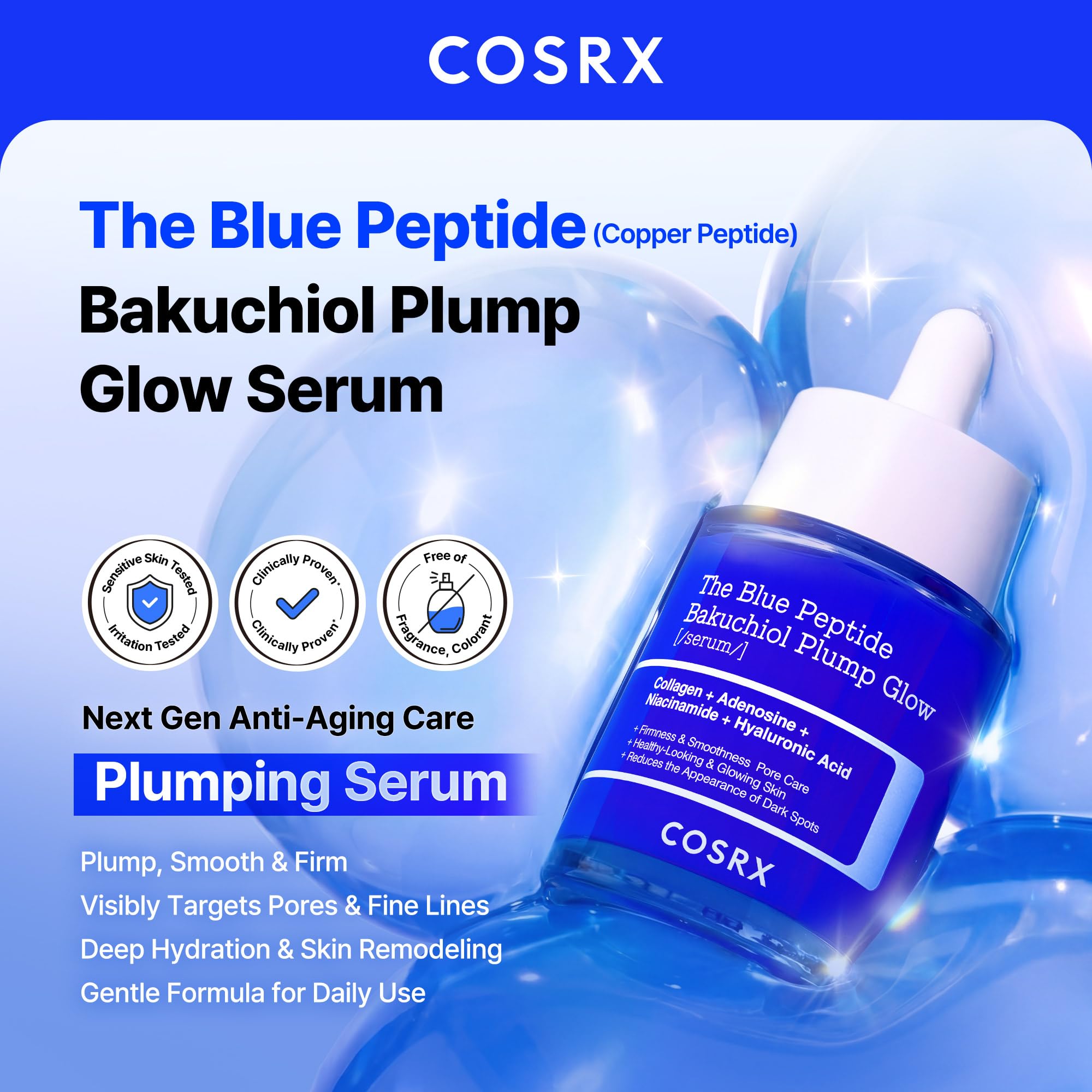 COSRX 6X Peptide Collagen Skin Booster Toner Serum for Dull Skin, 5.07 oz | Preps Skin with Copper Peptides, GHK-Cu for Uneven Skin Texture, Skin Renewal Boosting Facial Essence, Korean Skin Care