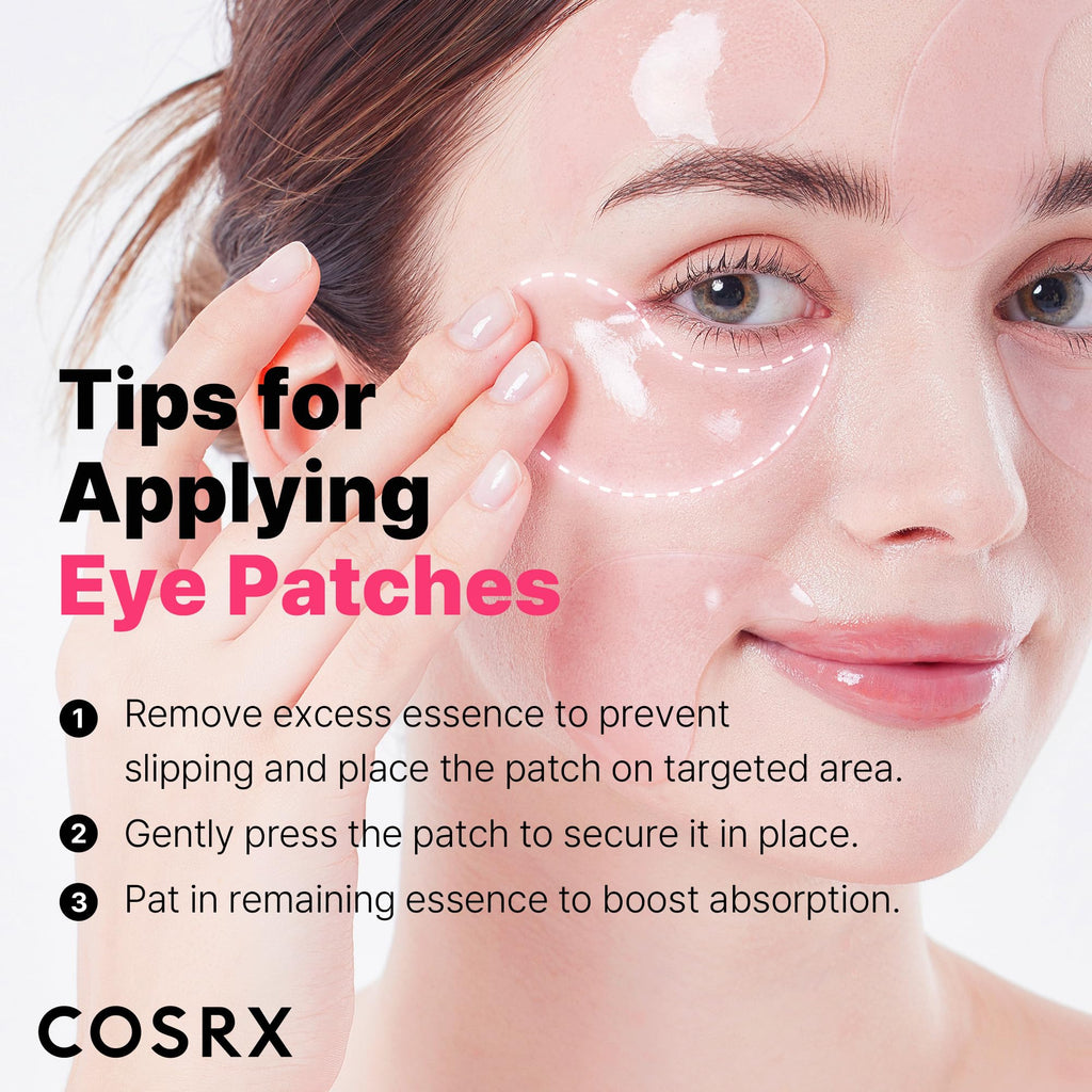 COSRX Peptide Collagen Hydrogel Eye Patch + Snail Mucin 96% Power Essence, Korean Skin Care