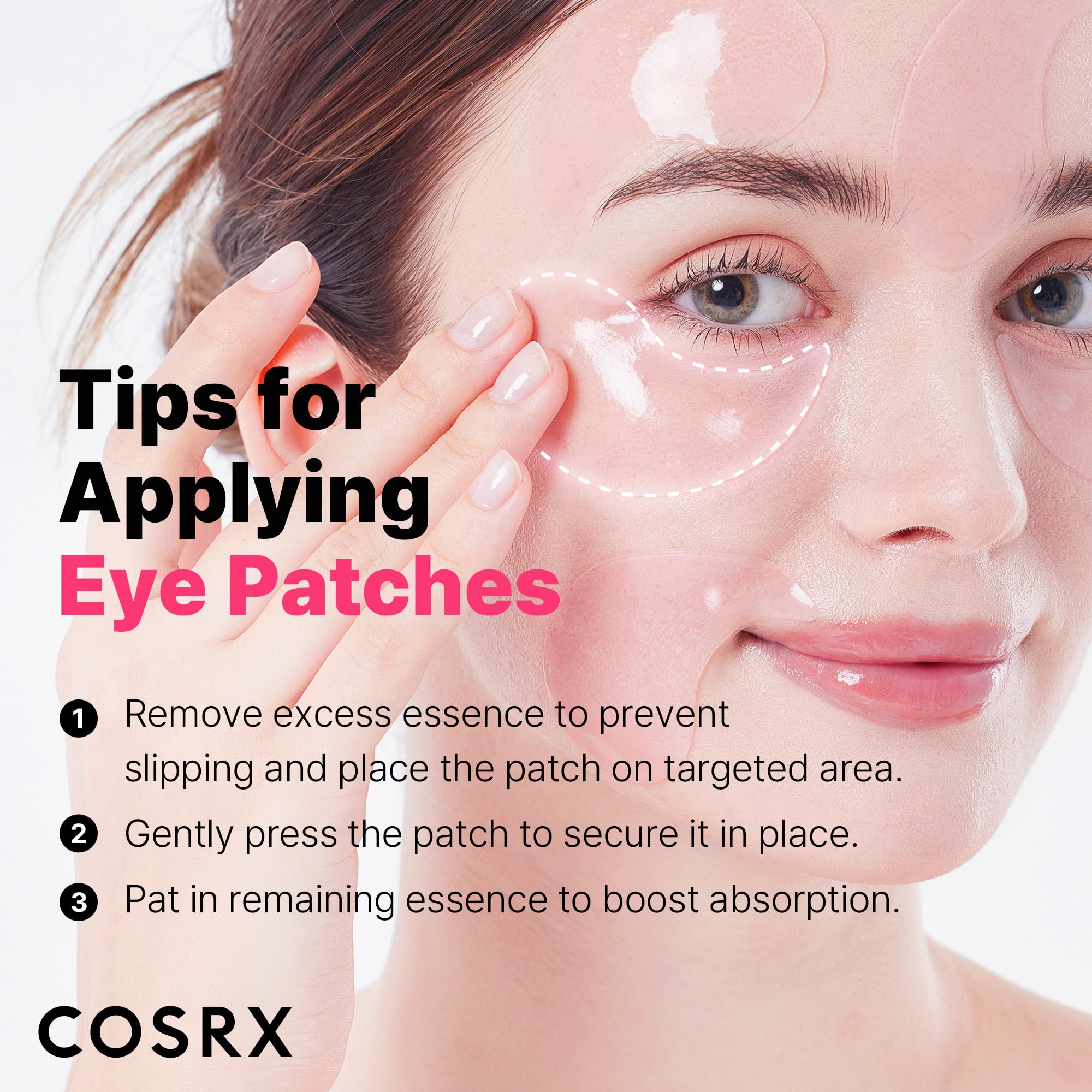 COSRX Peptide Collagen Hydrogel Eye Patch + Snail Mucin 96% Power Essence, Korean Skin Care
