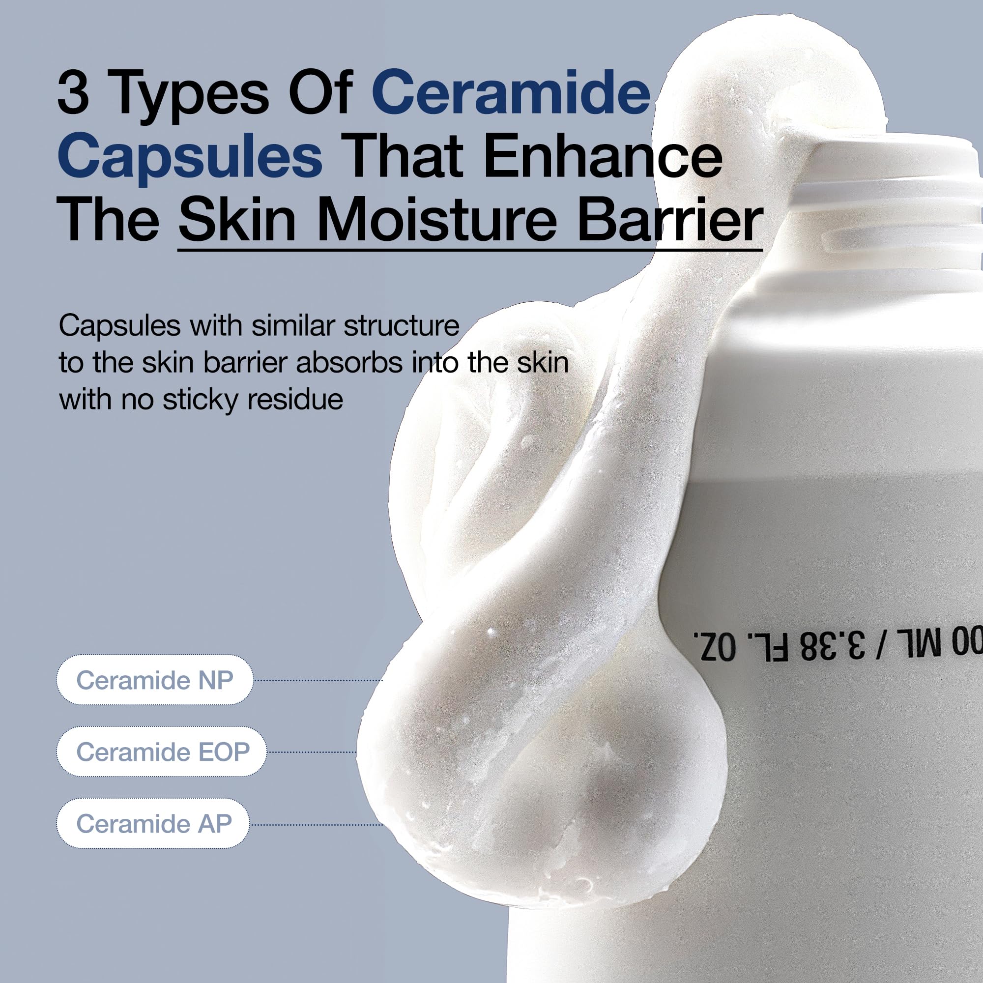 ANUA 3 Ceramide Panthenol Moisture Barrier Cream, 3.38 fl oz