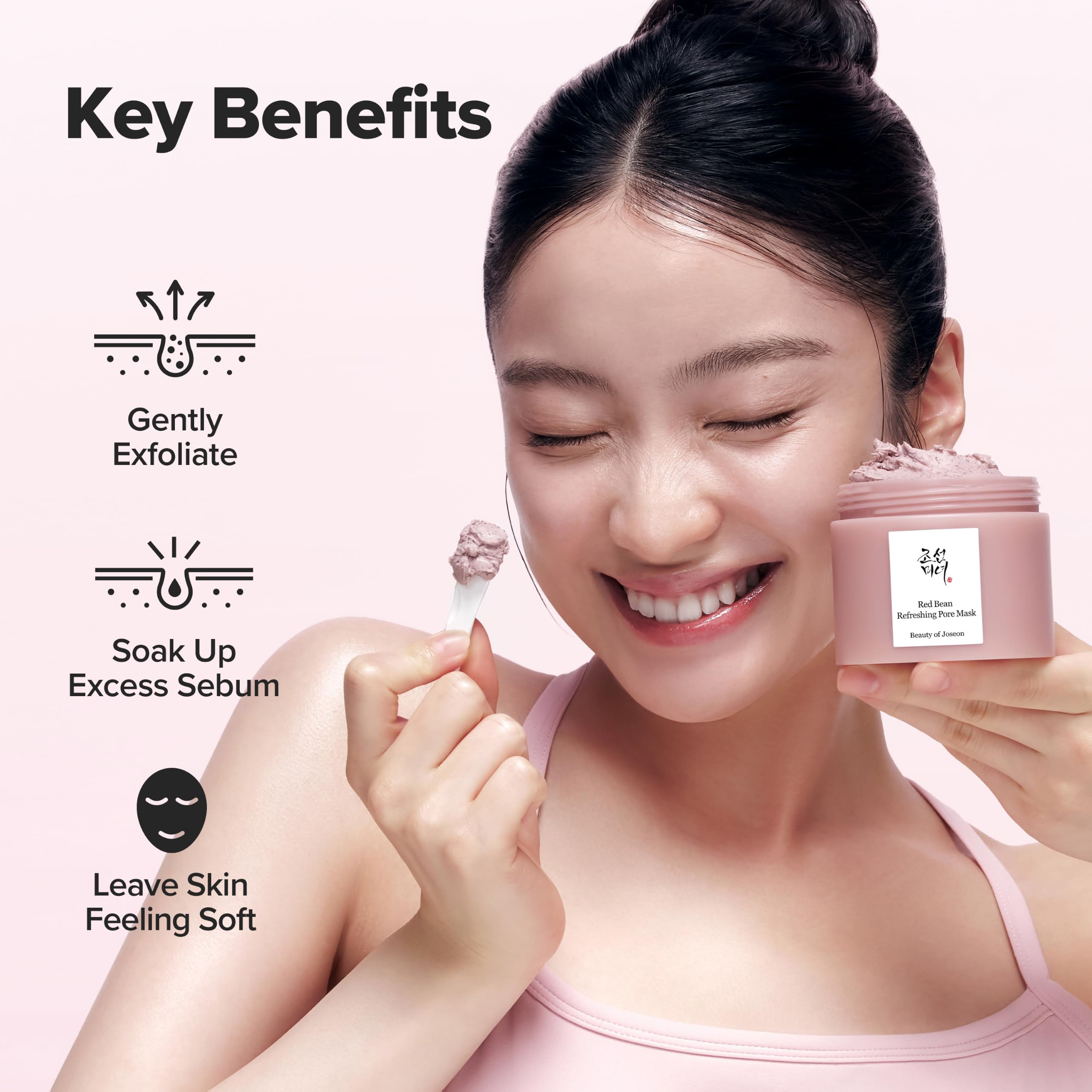 Beauty of Joseon Red Bean Pore Refreshing Mask Mud Cream Hydrating Wash Off Pack, Pore Cleansing Exfoliator, Korean Skin Care for Men and Women 140ml, 4.73 fl.oz