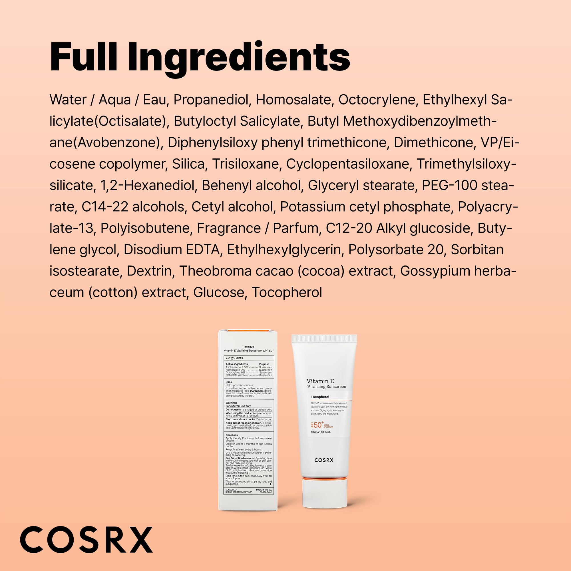 COSRX Airy-Light Clear Sunscreen Stick with Vitamin E&C, SPF 50, 0.67 oz | Korean Suncreen Stick Suncare Sunblock, Lightweight, No White Cast, Water resistant, Oil Control Matte Sunscreen for Face