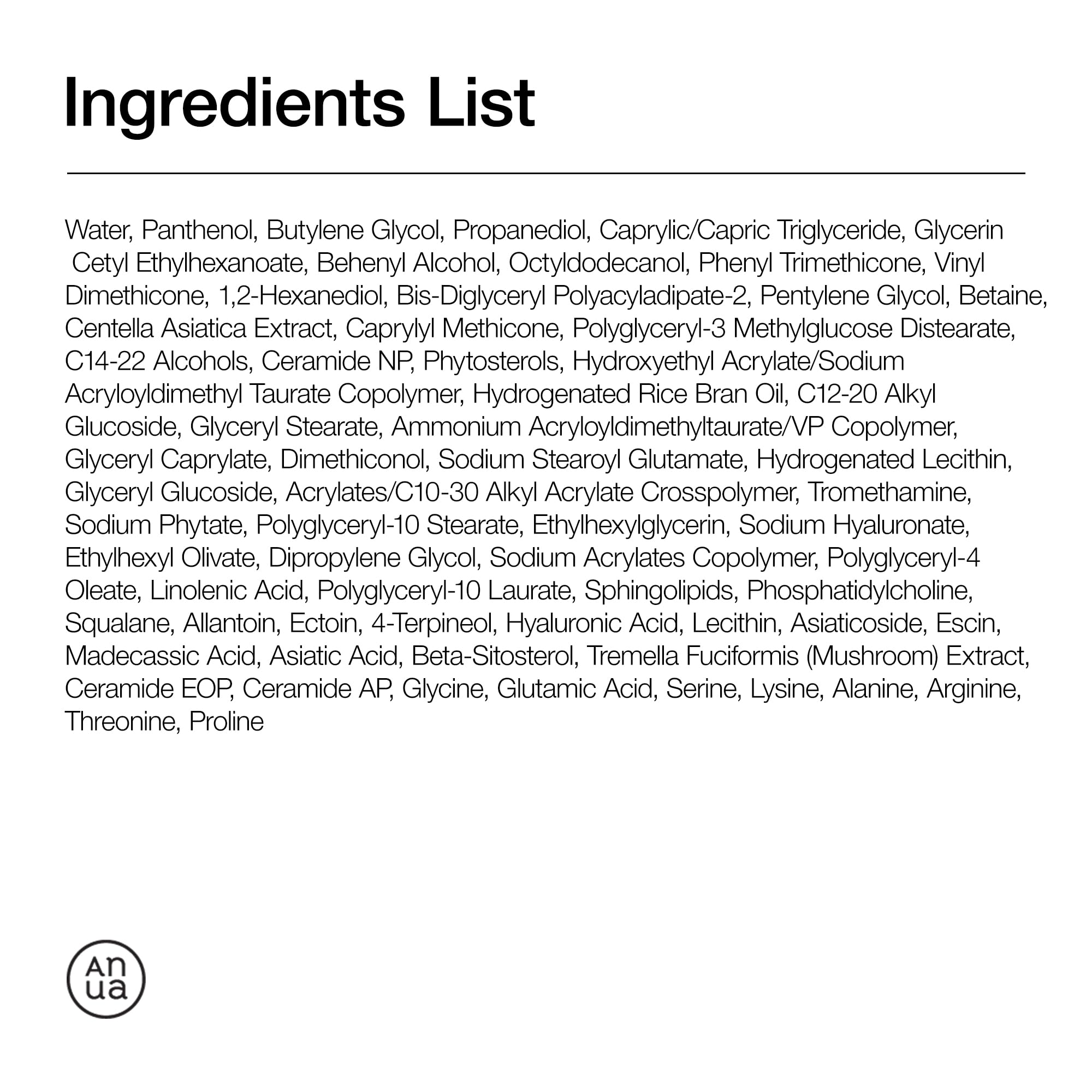 ANUA 3 Ceramide Panthenol Moisture Barrier Cream, 3.38 fl oz