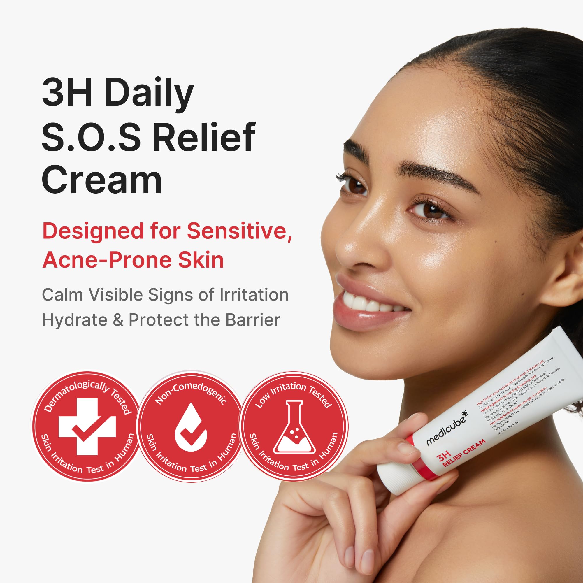 medicube 3H Daily Relief Cream for All Skin Types & After Spot Care